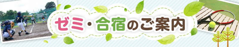 ゼミ・合宿のご案内